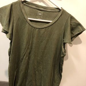 Basic green flutter t shirt - Women’s